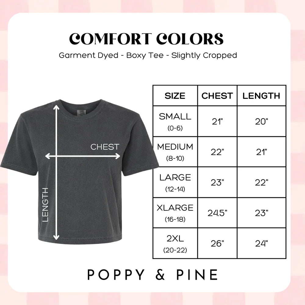 Give It To God embroidered crop tee from POPPY & PINE, featuring a stylish graphic design on a casual crop top.