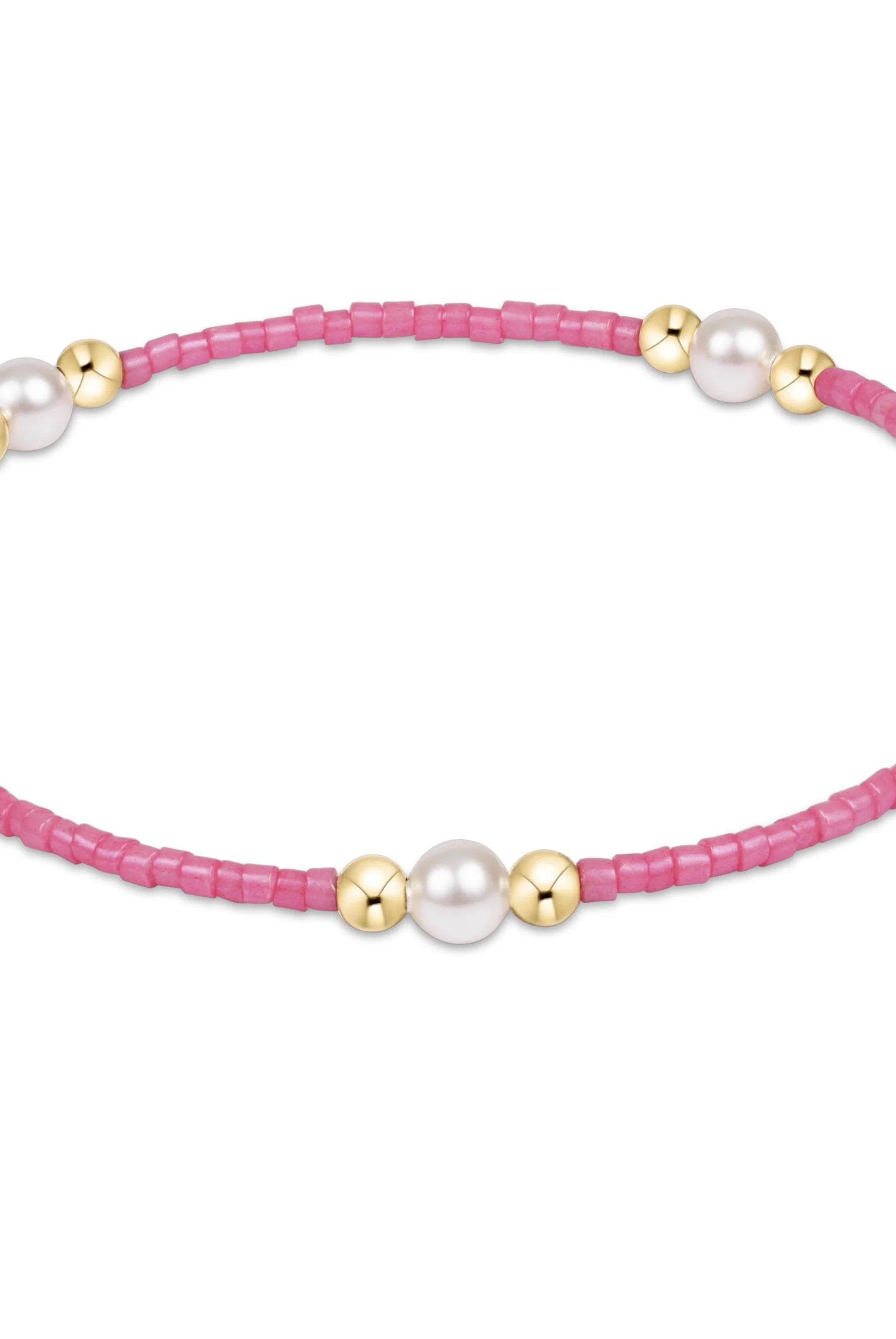 Enewton Bubblegum Hope Purpose Pearl Bracelet with pink beads and pearl accents, stylish jewelry accessory.