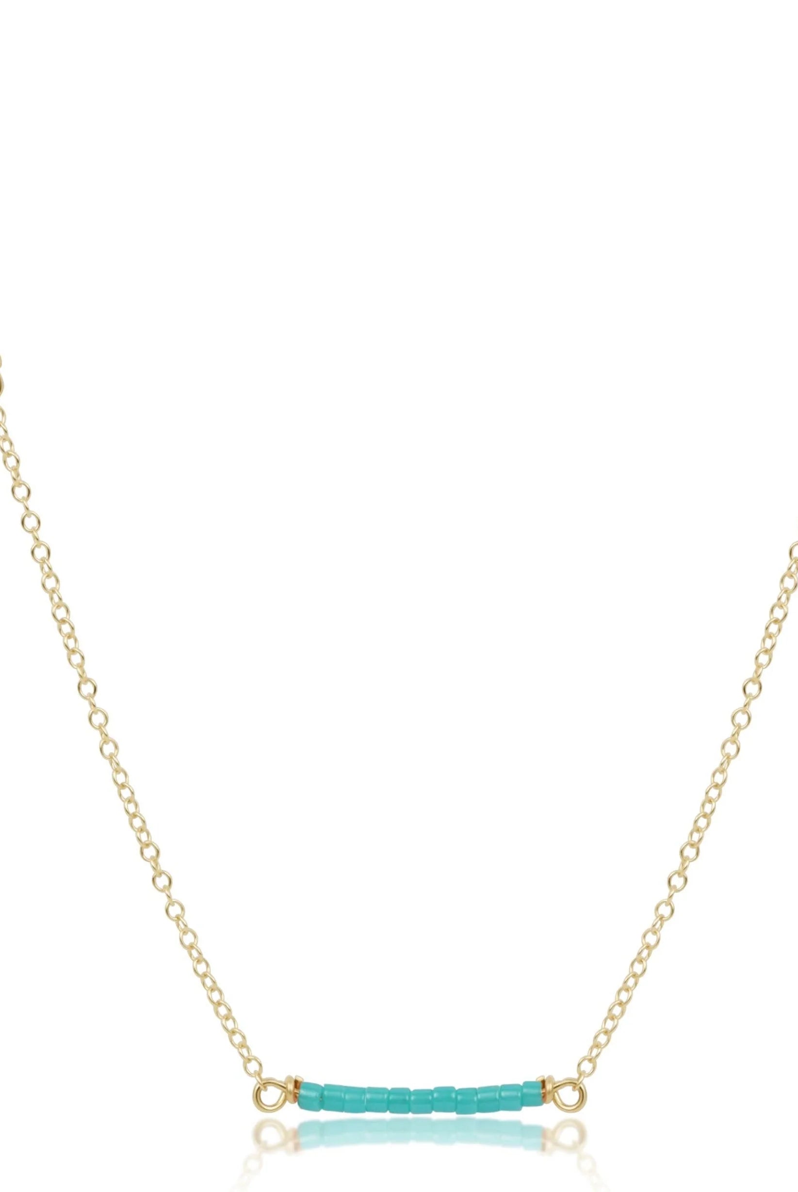 Enewton Simplicity Sea Glass Hope Bliss Gold Necklace featuring a minimalist chain with sea glass pendant.