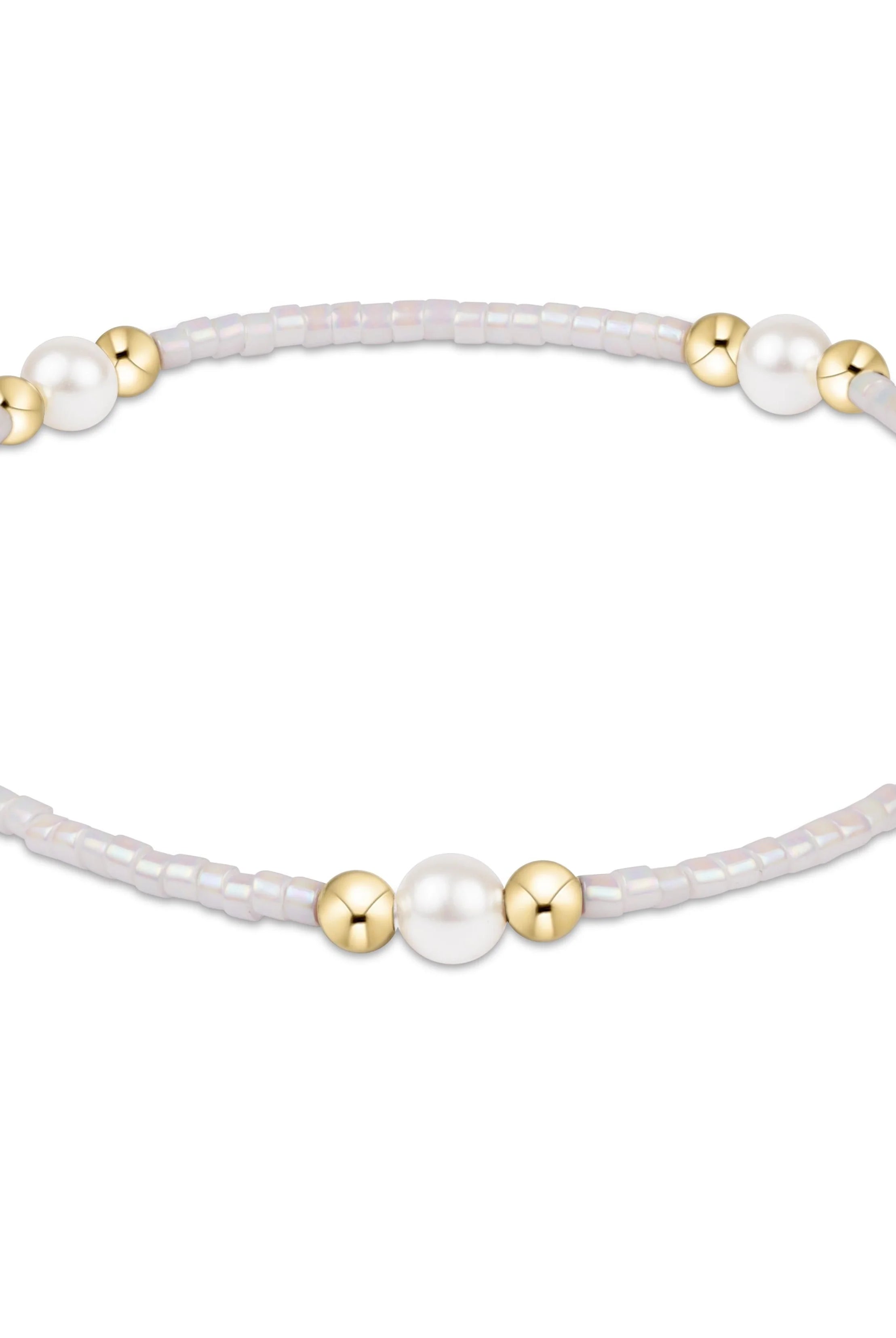 Enewton Silky White Hope Purpose Pearl Bracelet featuring smooth white pearls and delicate clasp, elegant jewelry accessory.