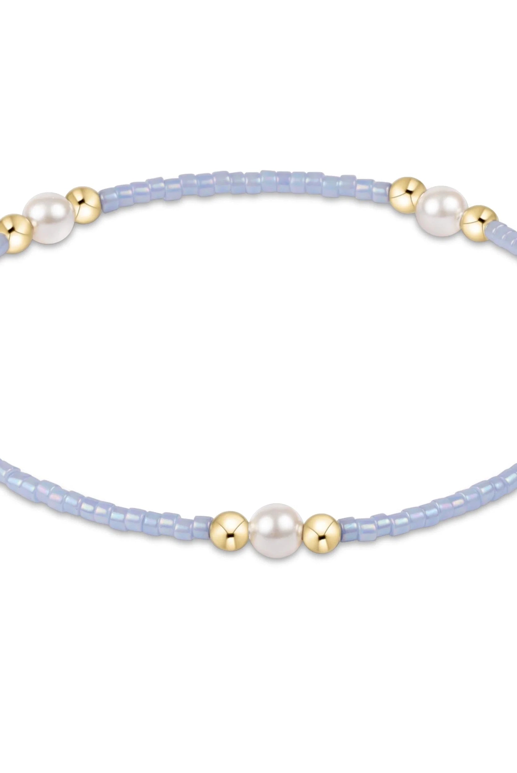 Enewton Ocean Mist Hope Purpose Pearl Bracelet featuring white pearls on a delicate silver chain.