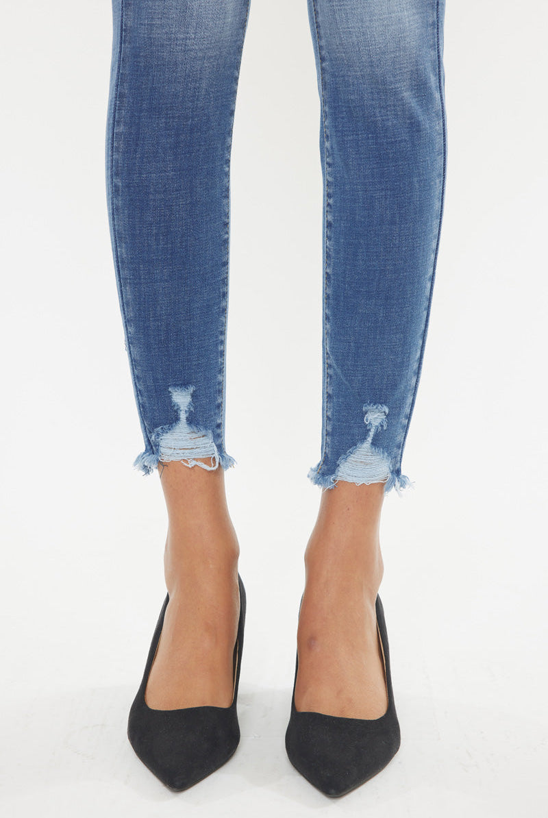 Kancan Jovana High Rise Ankle Skinny Denim Jeans - Be You Boutique