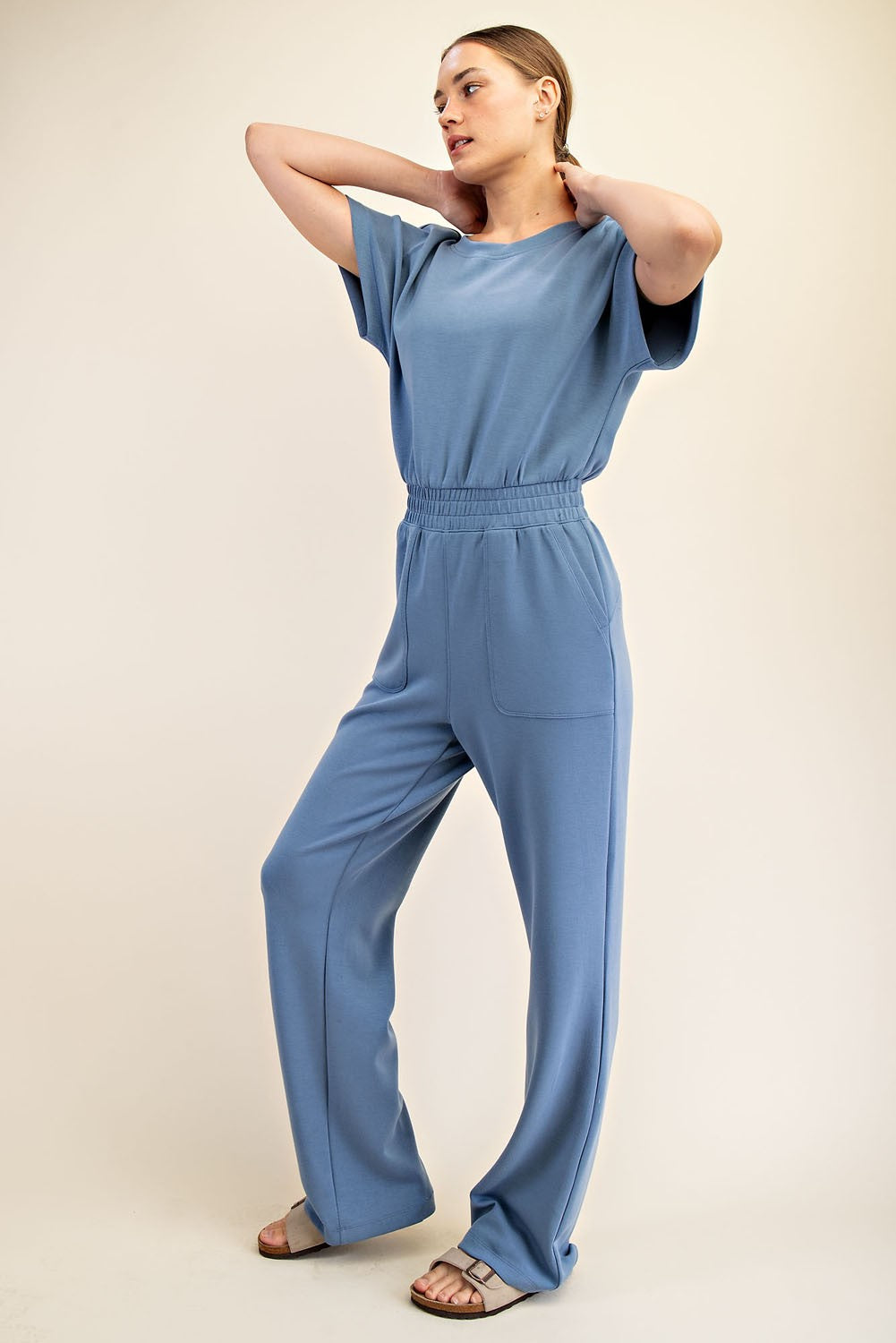 Jennifer Short Sleeve Jumpsuit - Be You Boutique