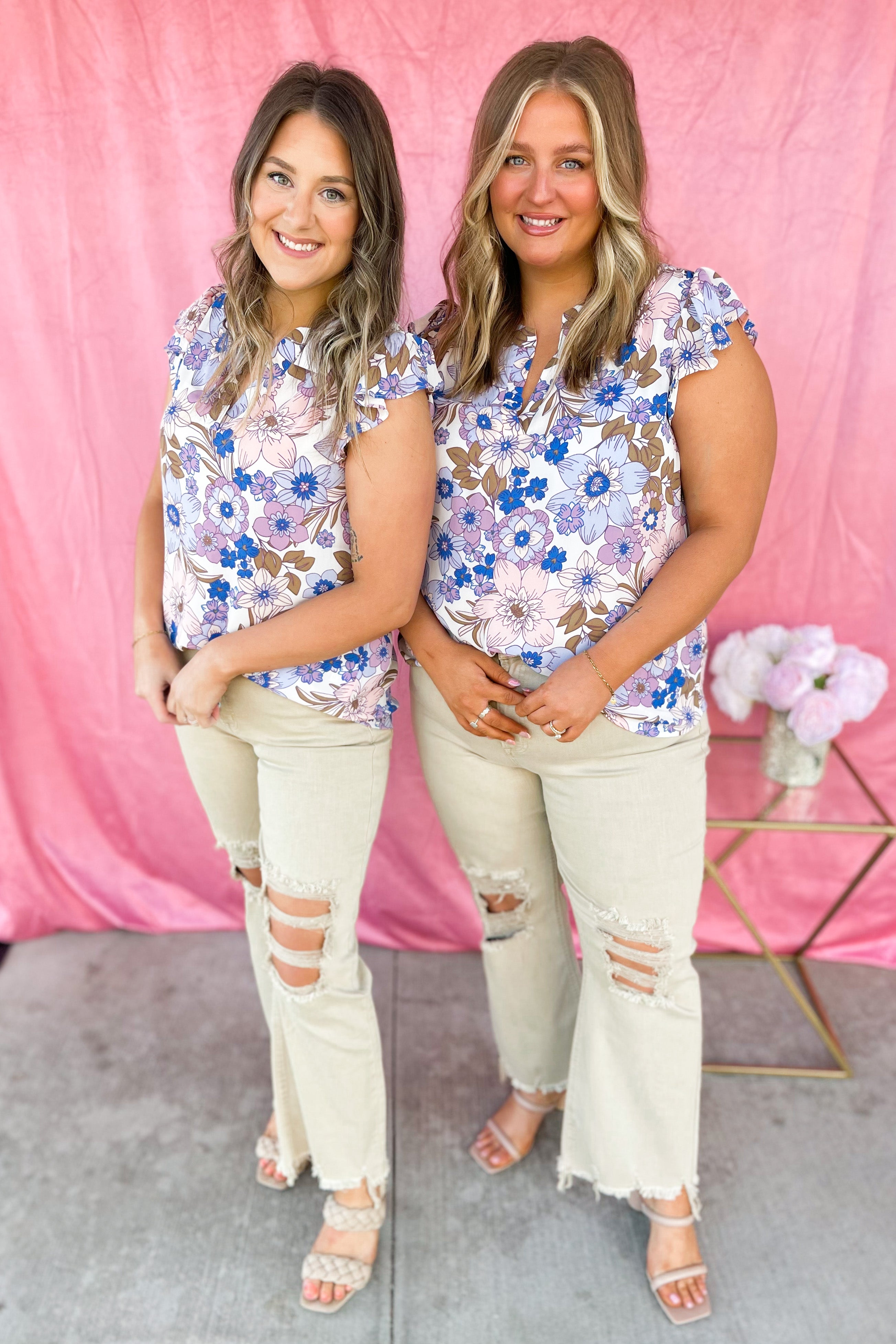 Risen Ian High Rise Straight Denim Distressed Jeans - Be You Boutique