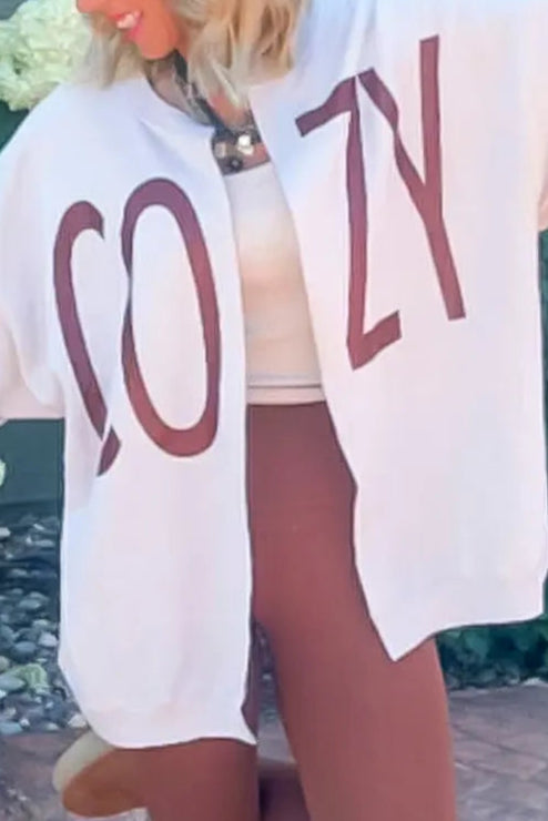 Cozy Season Split Sweatshirt Top - Be You Boutique