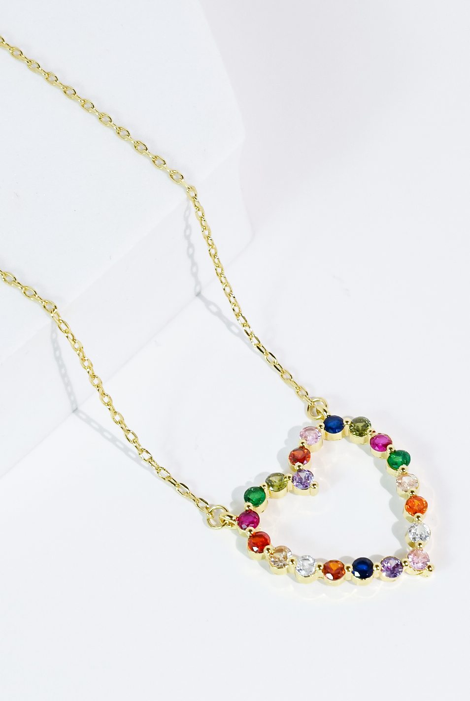 Treasure Jewels Sparkle Multi Heart Necklace featuring sparkling multi-heart pendant on a delicate chain, elegant jewelry piece.