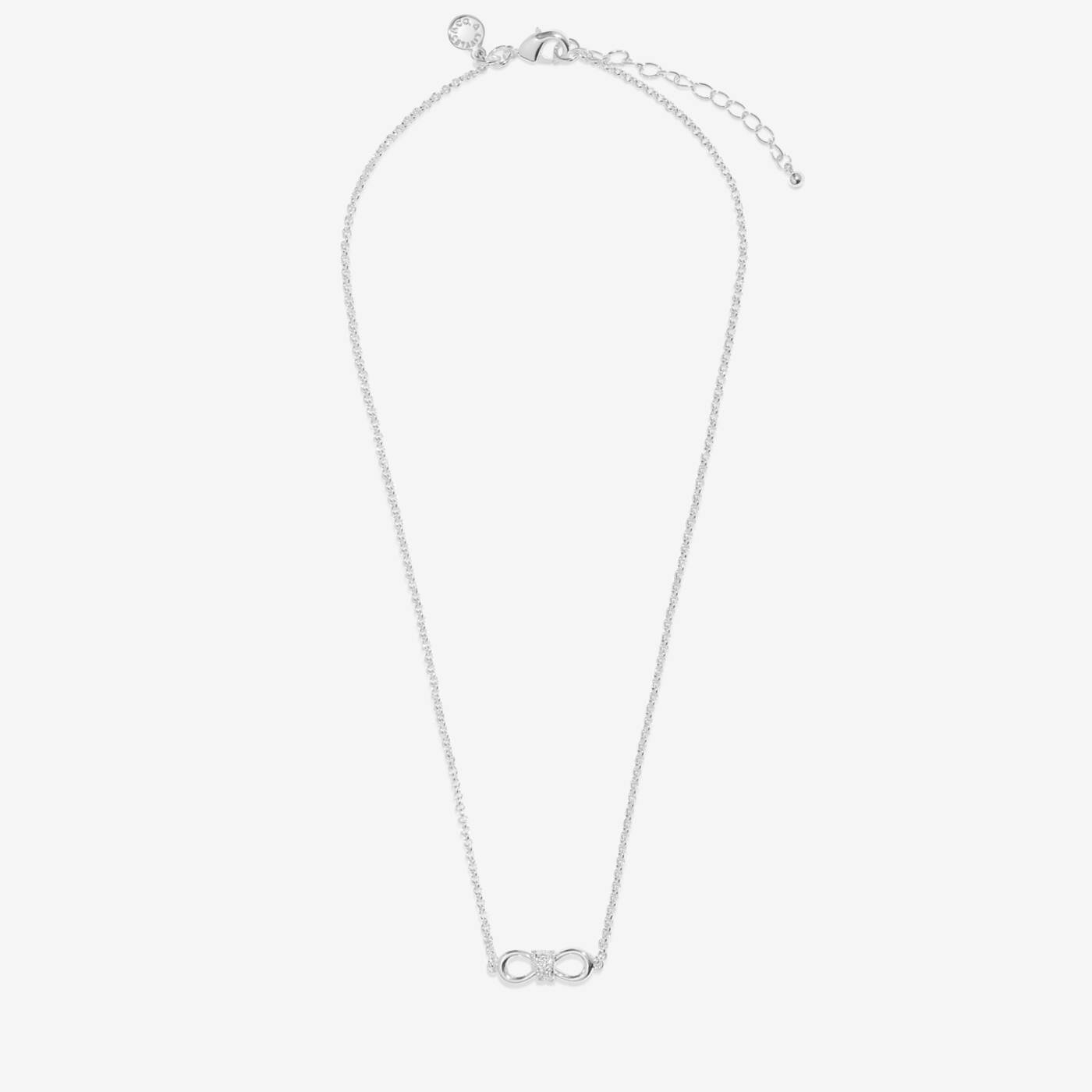 A LITTLES & CO Evermore Infinity Knot 15 3/4-inch necklace with silver-tone infinity pendant on a chain.