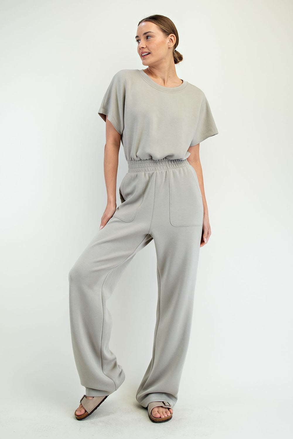 Jennifer Short Sleeve Jumpsuit - Be You Boutique