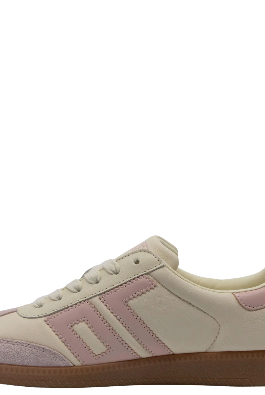 BACK 70 Cloud Sneakers in Butter Nude, left side view of 205 sneakers showing soft, cloud-like design and nude color.