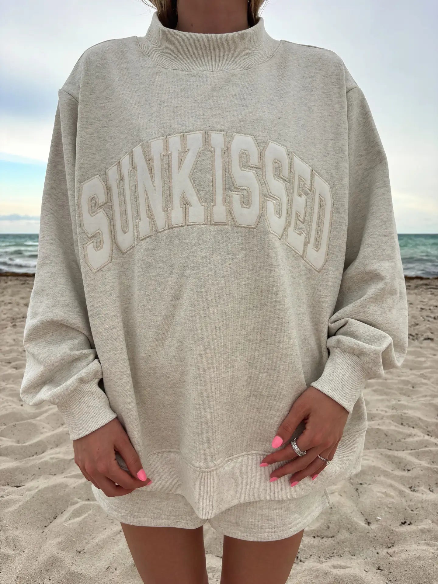 Sunkissed Mockneck Sweatshirt - Be You Boutique