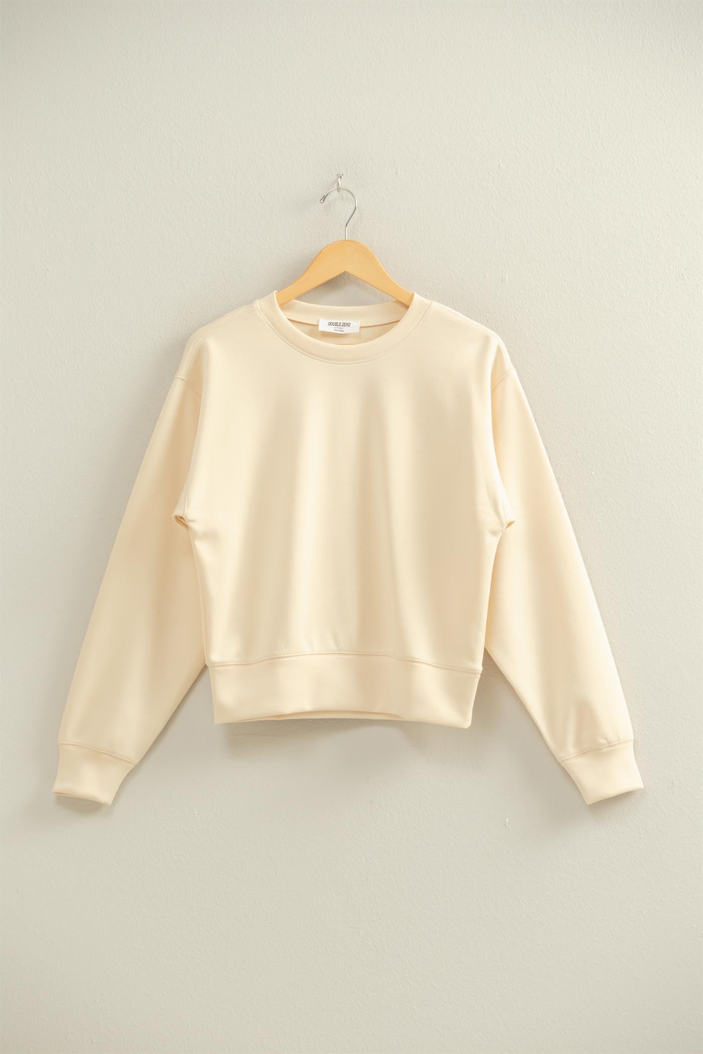 Terry Round Neck Pullover - Be You Boutique