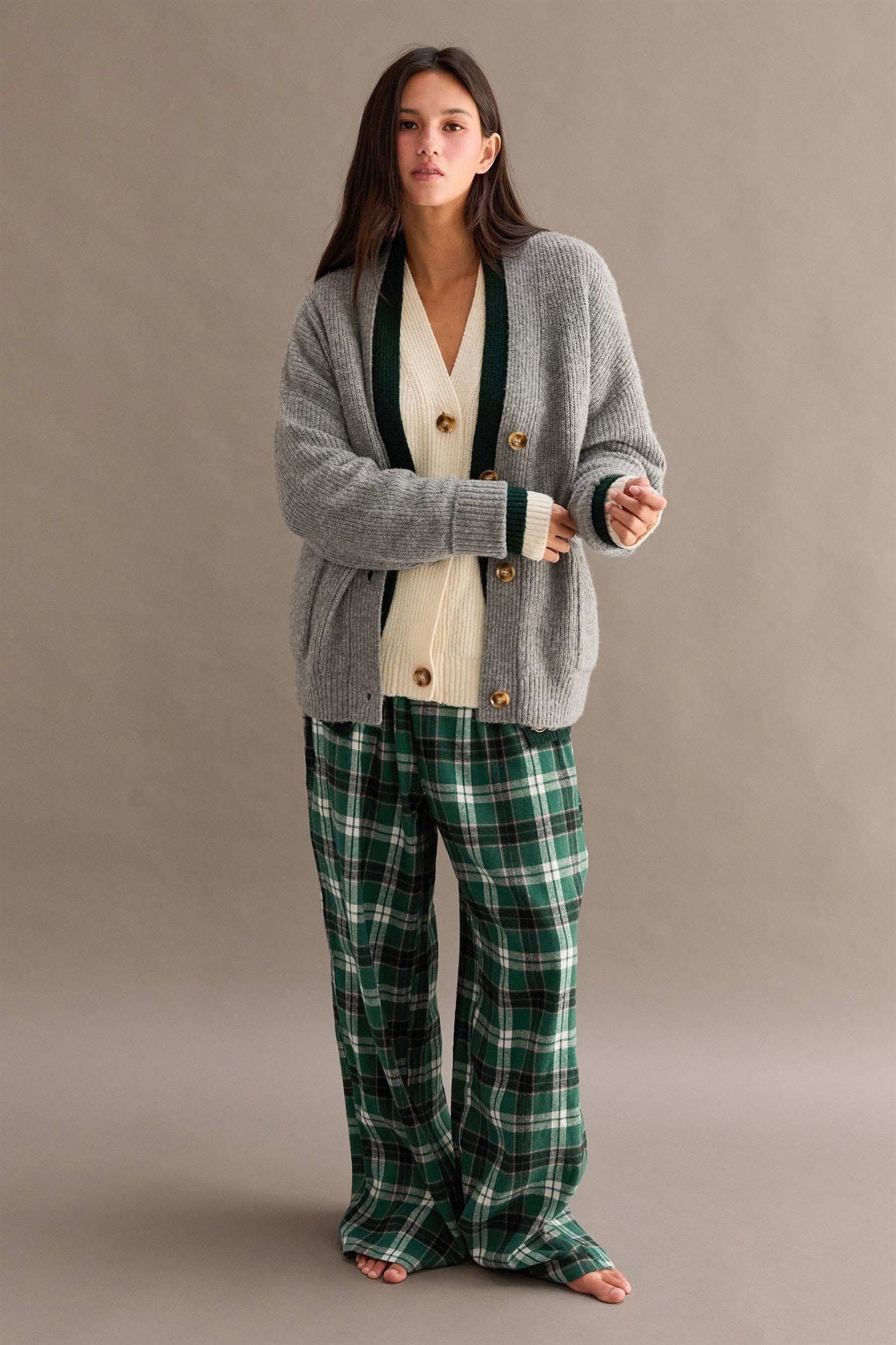 Chris Plaid Elastic Waist Pant - Be You Boutique