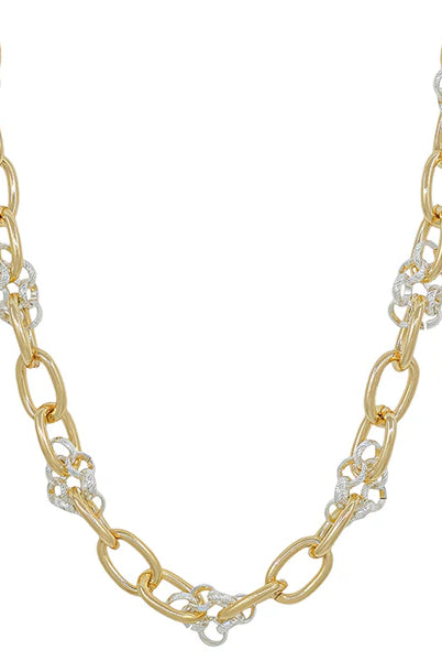 Lana Gold Gold Link Silver Knotted Accent Chain - Be You Boutique