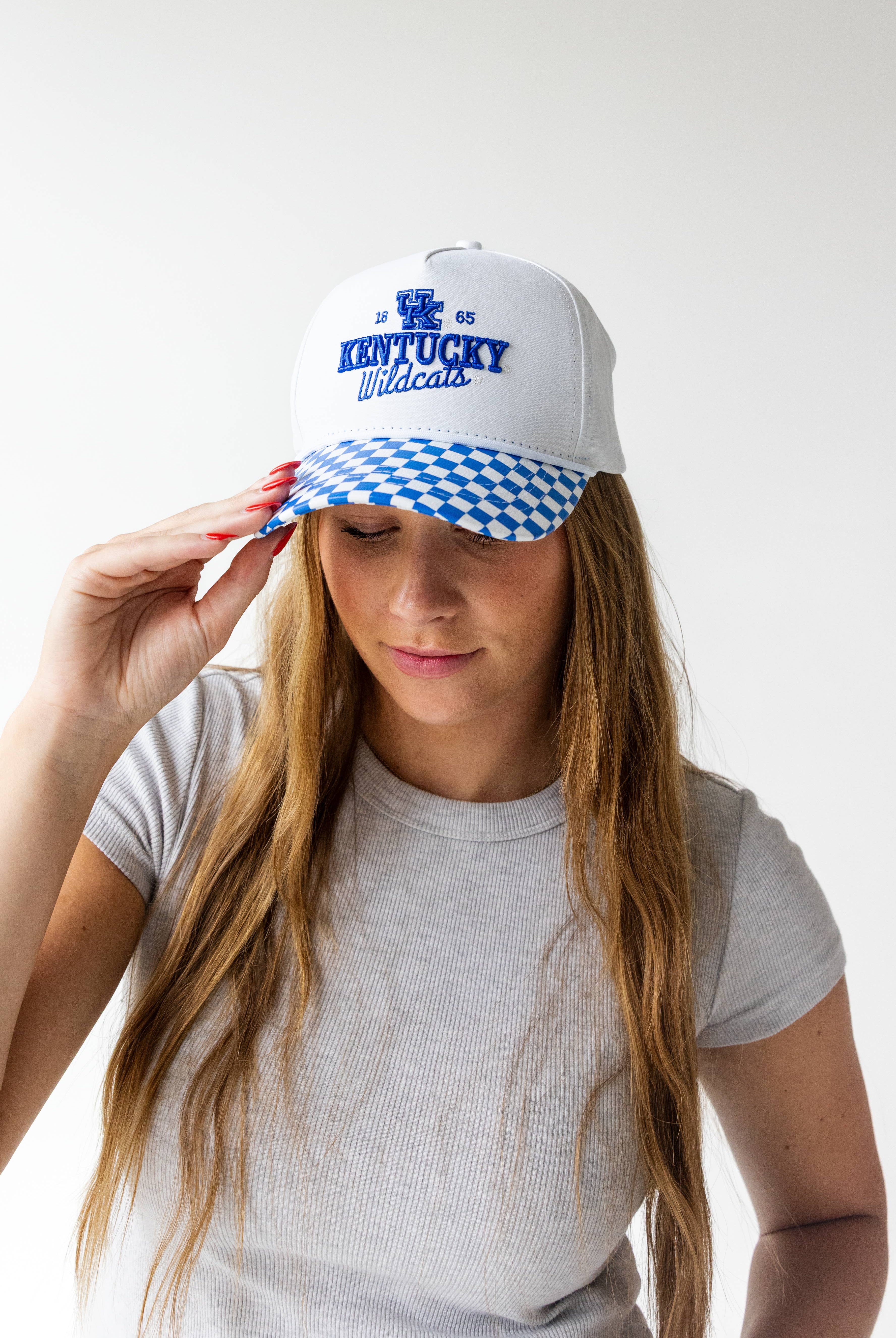 GameDay Social Kentucky Albon Checkered Canvas Trucker Hat - Be You Boutique