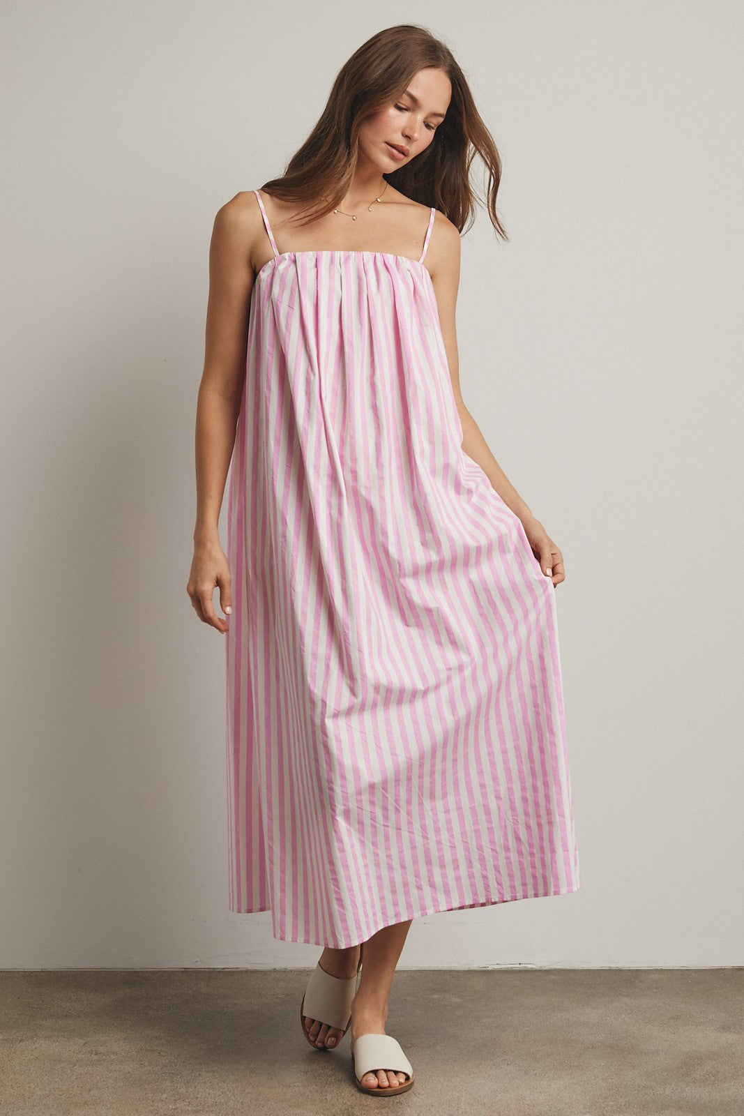 Cory Striped Midi Dress - Be You Boutique