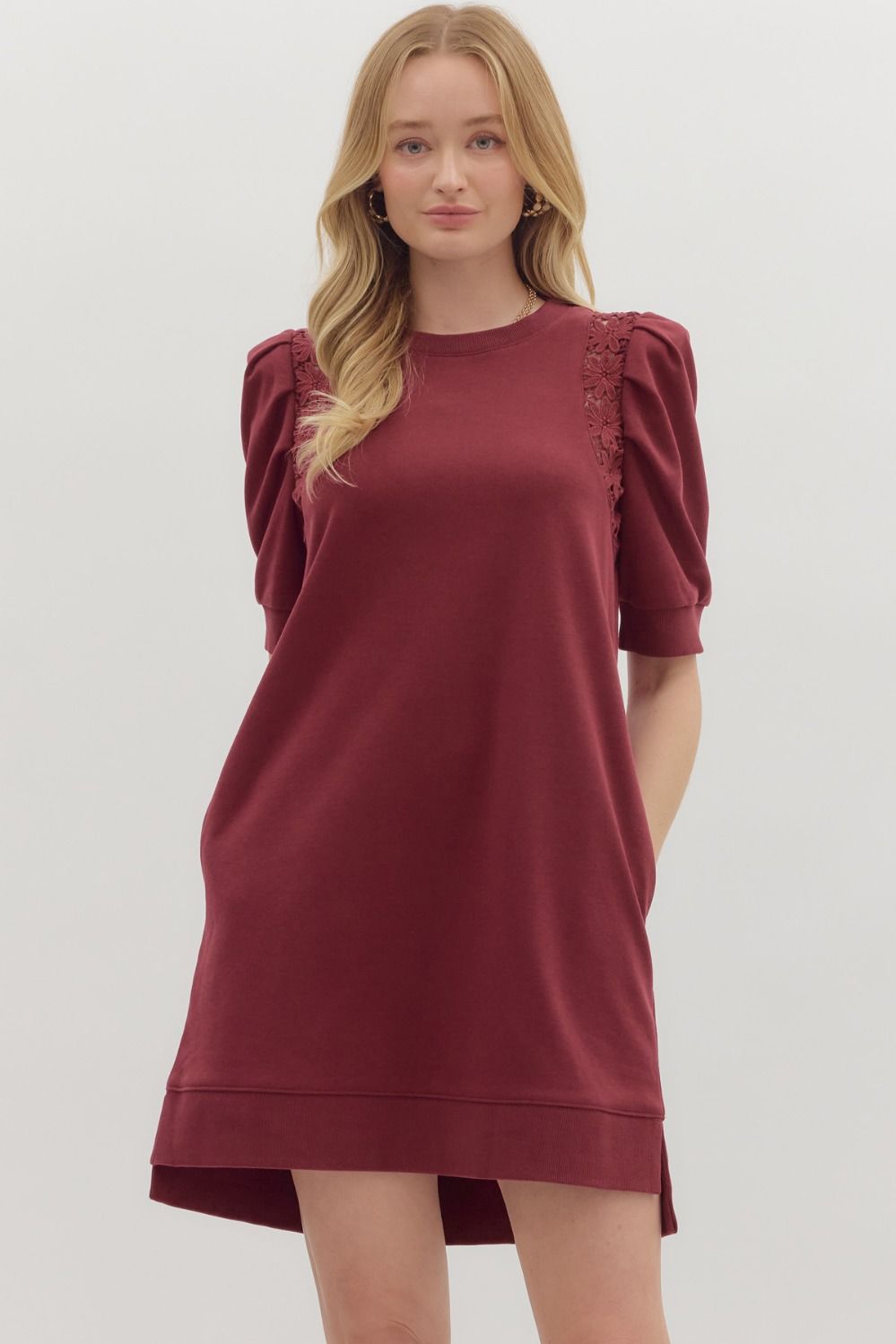 Sylvia Floral Crochet Trim Dress - Be You Boutique