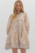 Candance Floral Contrasted Trim Dress **waiting on regular** - Be You Boutique