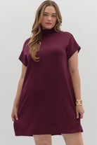 Terri Jersey Mock Neck Dress *waiting on reg* - Be You Boutique