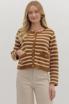 Betsy Striped Sweater Knit Cardigan - Be You Boutique