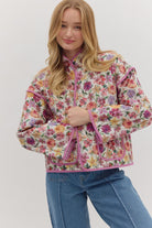 Victoria Floral Printed Quilted Jacket - Be You Boutique