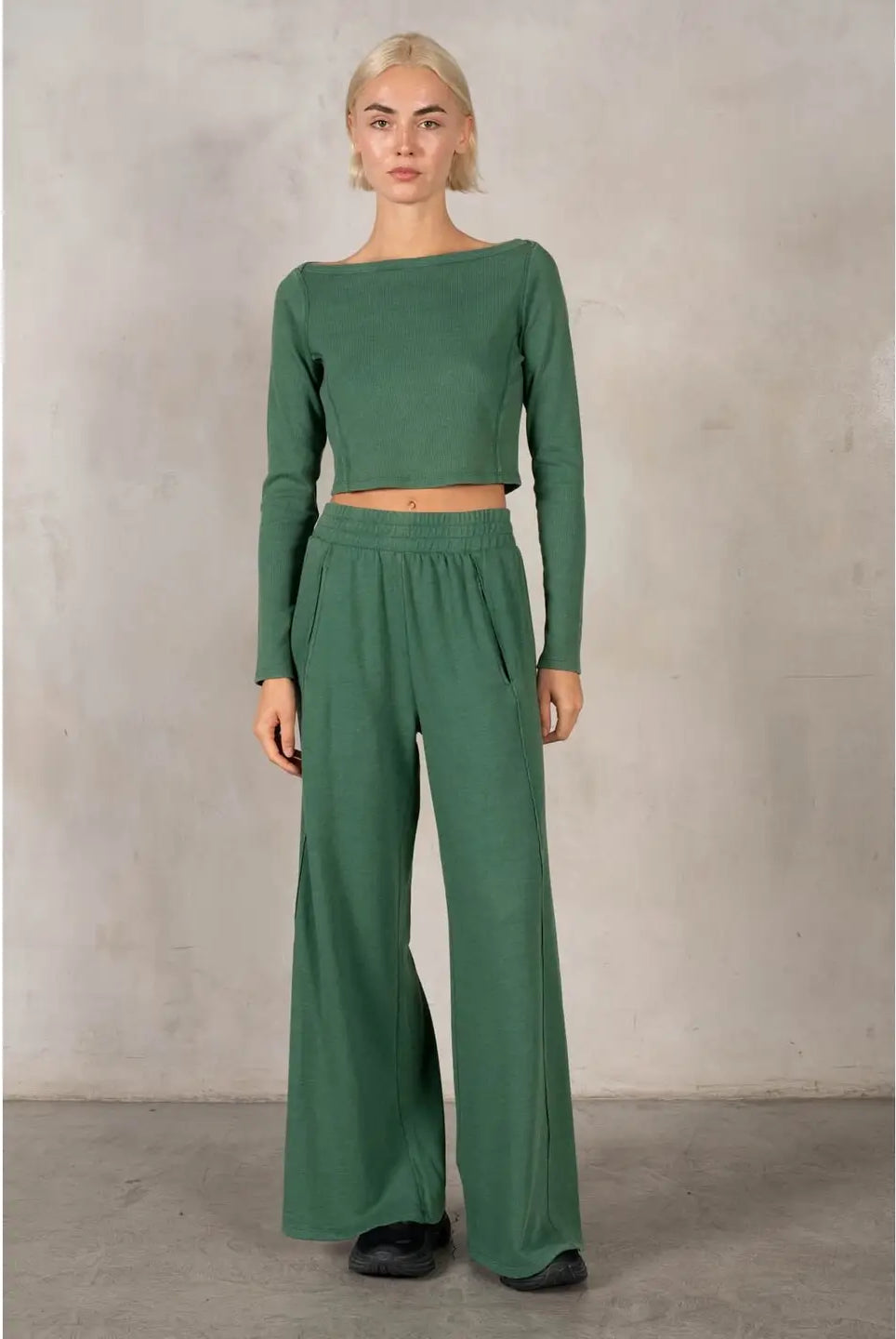 Jocelyn Ribbed Wide Leg Pant Set - Be You Boutique