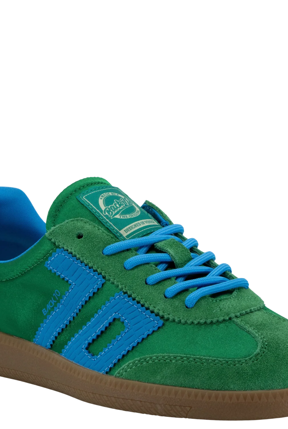 BACK 70 Ghost Sneakers in Emerald and Blue with sleek design, showcasing the stylish 205 sneaker model by BACK 70.