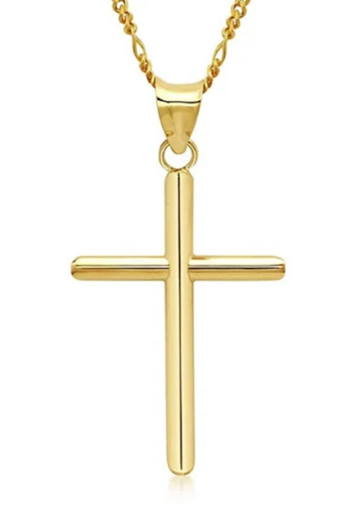 Lizzie Large Gold Cross Necklace - Be You Boutique