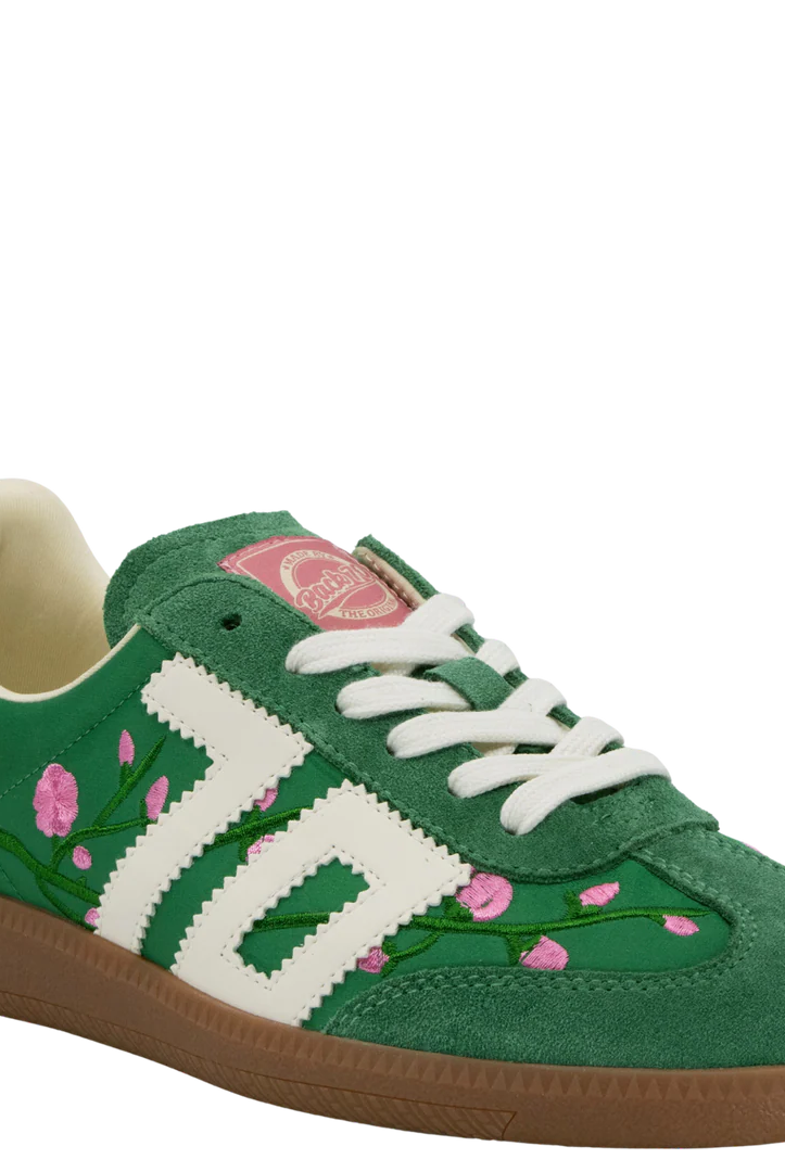 BACK70 Ghost Sneakers 205 with floral green design, featuring stylish green sneakers from the BACK70 Ghost collection.