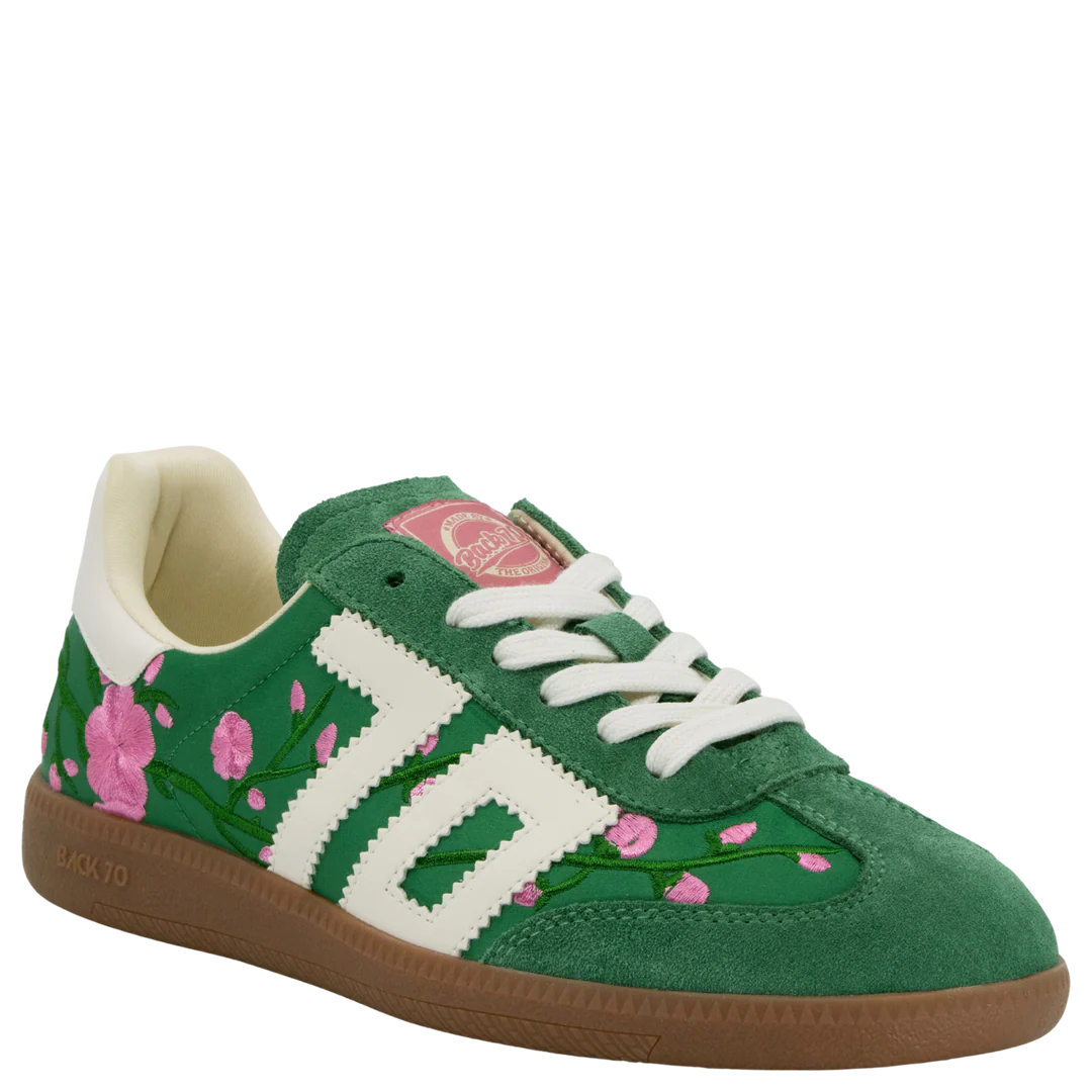 BACK70 Ghost Sneakers 205 with floral green design, featuring stylish green sneakers from the BACK70 Ghost collection.