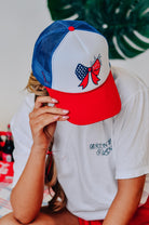 God Bless America Bow Trucker Hat - Be You Boutique