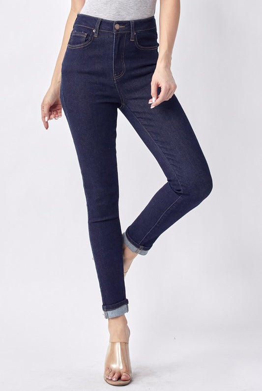 Risen Yancy High Rise Non Distressed Classic Skinny Jeans - Be You Boutique