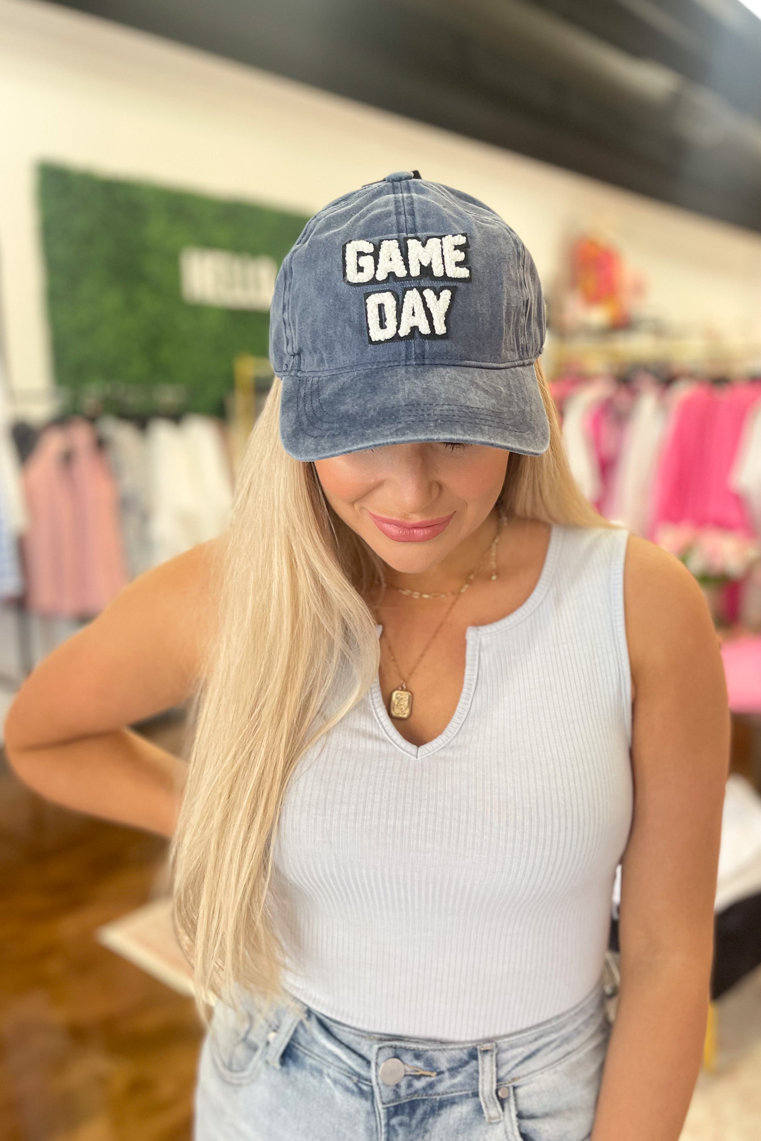 Game Day Sherpa Lettered Baseball Cap - Be You Boutique