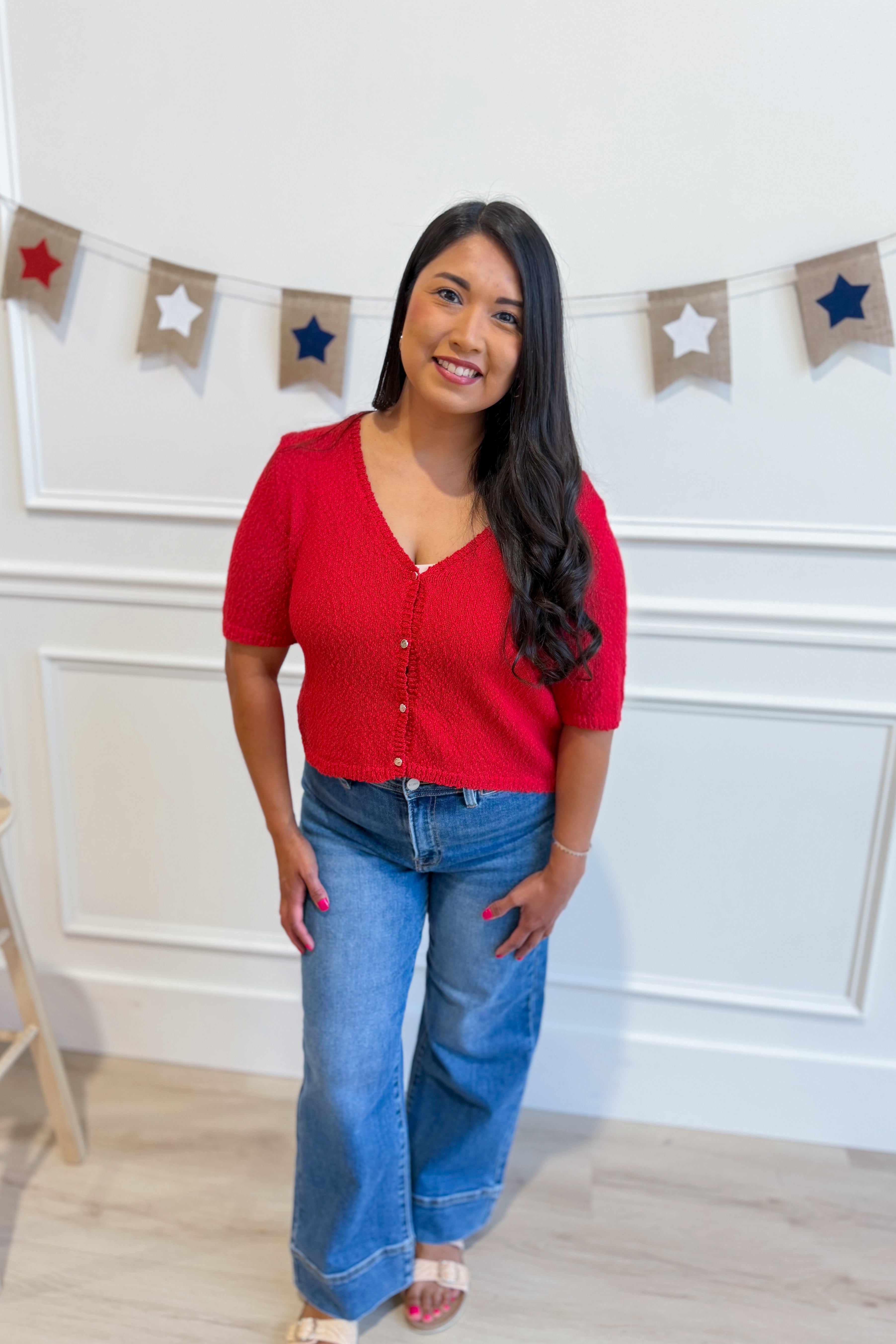HYFVE Kinlee crinkled textured spring sweater from the 131 Spring Sweaters collection, featuring a stylish, lightweight knitted design.