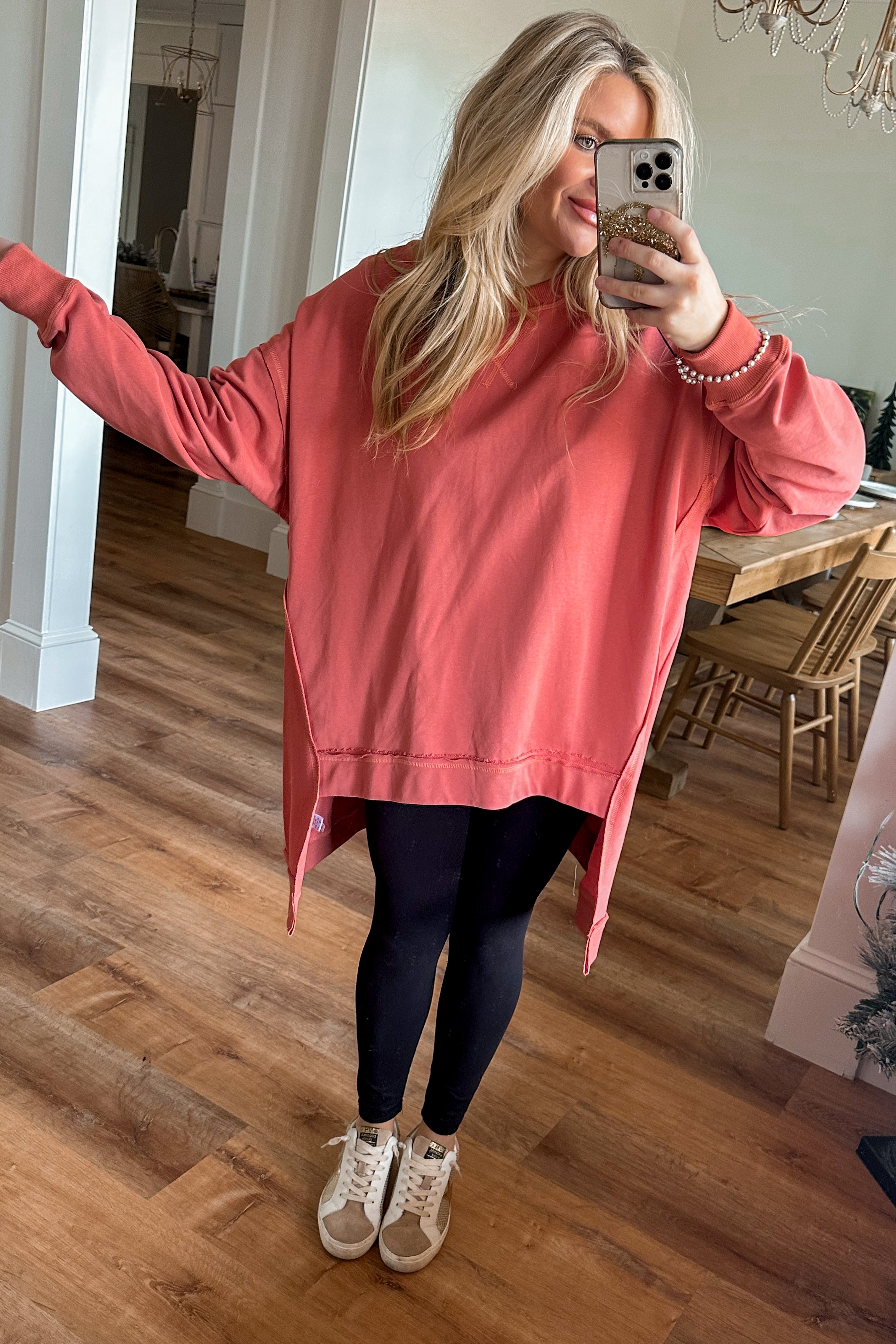 Ruth Hi-Low Long Sleeve Pullover Top - Be You Boutique