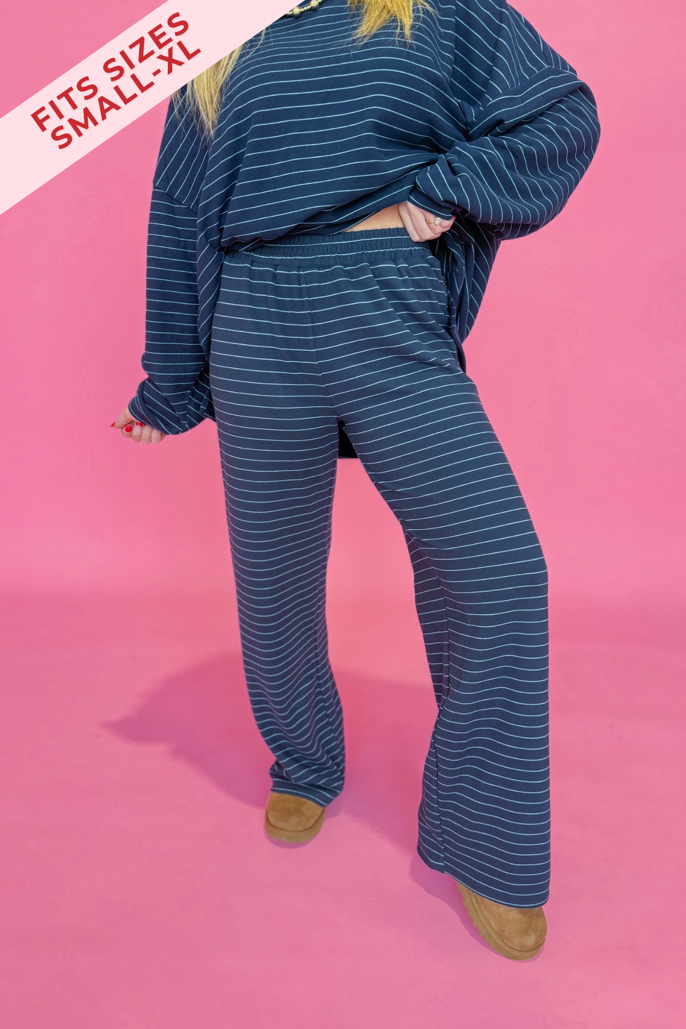 Ella Striped Long Pant - Be You Boutique