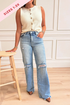 Risen Remi High Rise Wide Leg Denim Jeans [1-3XL] - Be You Boutique