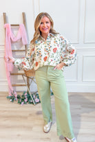 Katy Floral Button Closure Top - Be You Boutique