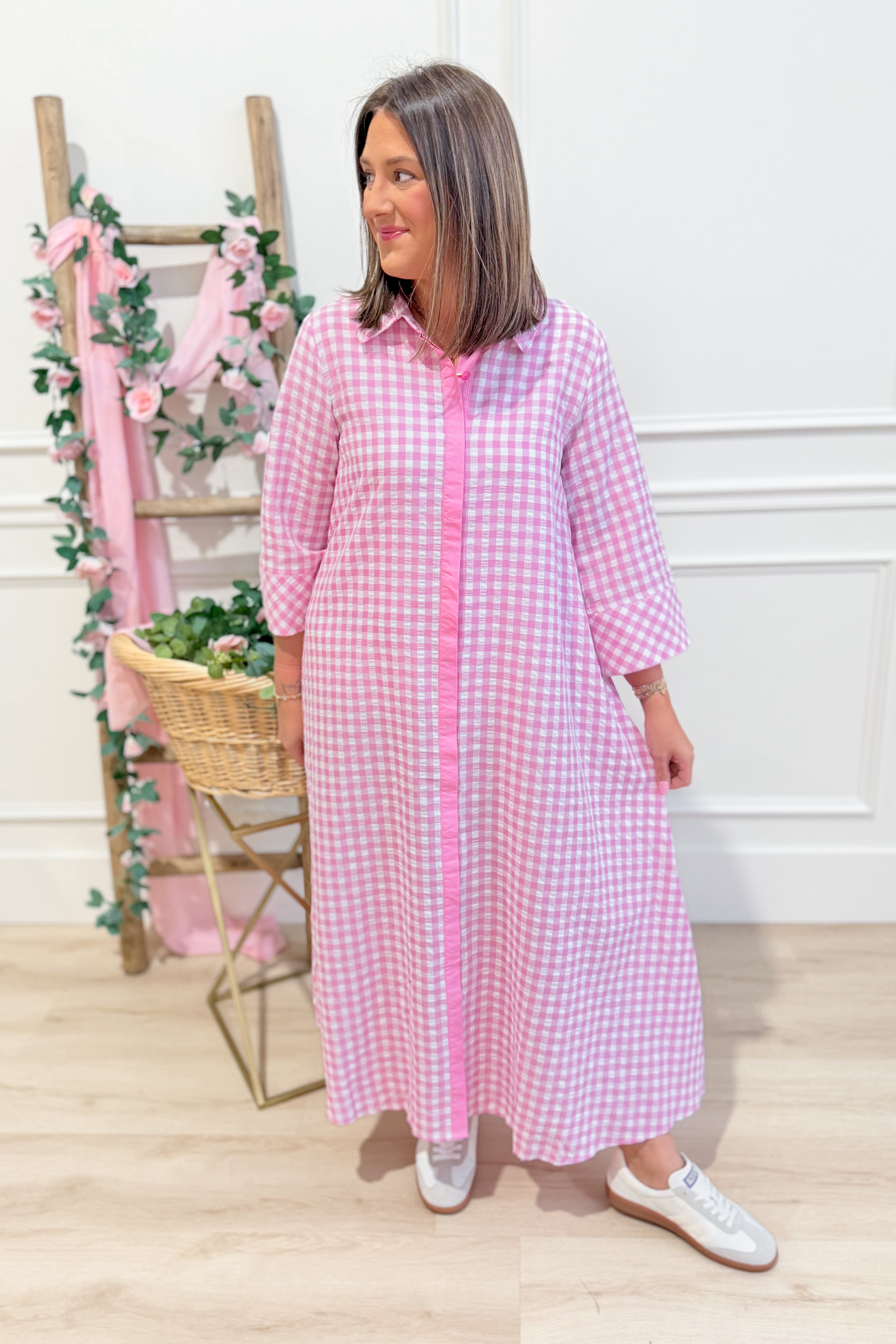 Emma Gingham Collared Dress - Be You Boutique