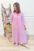 Emma Gingham Collared Dress - Be You Boutique
