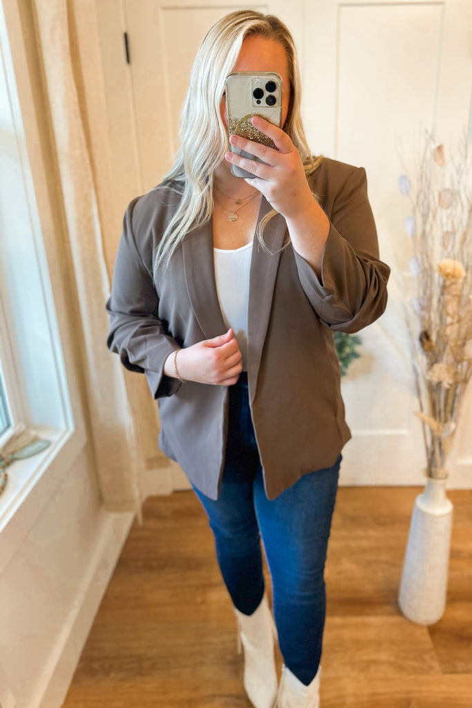 Thomas Classic Blazer with Shawl Lapel Collar and Pockets - Be You Boutique