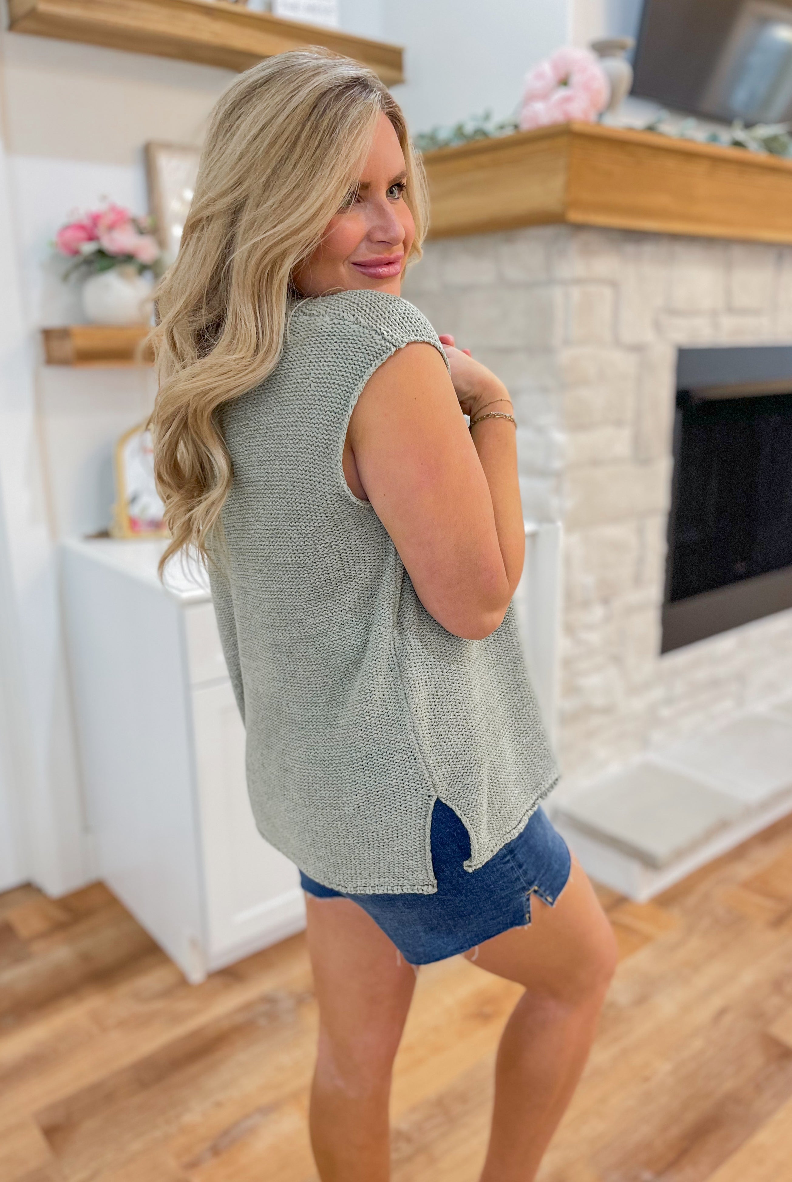 Ben Muscle Sweater Top with Side Slits - Be You Boutique