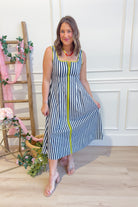 Kinlee Pinstriped Midi Dress - Be You Boutique