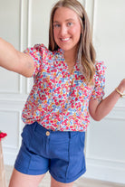 Rita Ditsy Floral Puff Sleeve Top - Be You Boutique