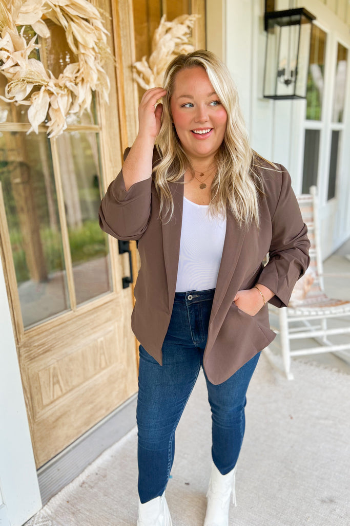 Thomas Classic Blazer with Shawl Lapel Collar and Pockets - Be You Boutique