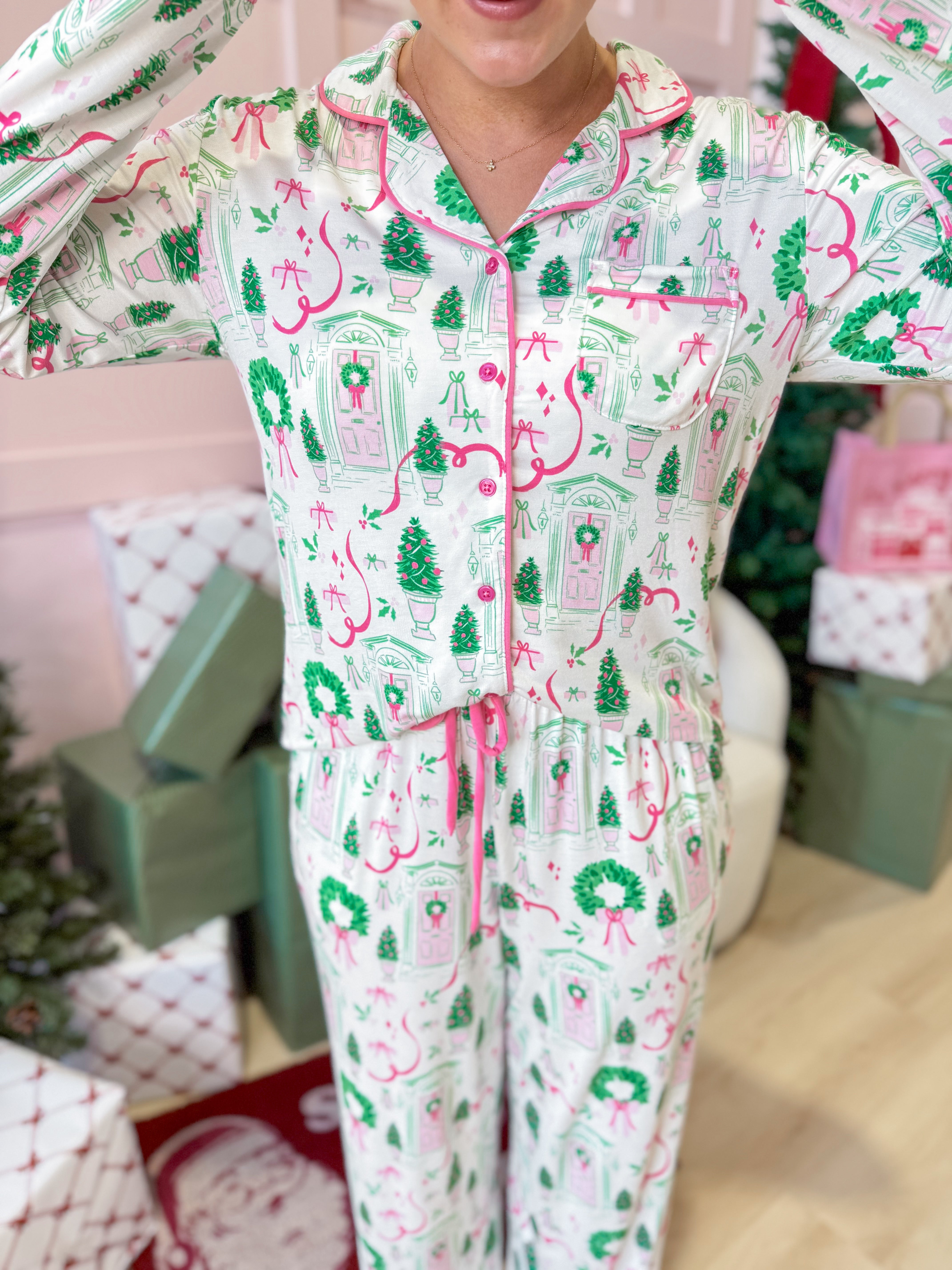 Charolette Home For Christmas Pajama Set - Be You Boutique