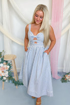 Georgia Front Bow Detail Midi Dress - Be You Boutique