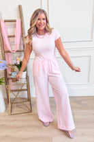 Carrie Gingham Wide Leg Pant - Be You Boutique
