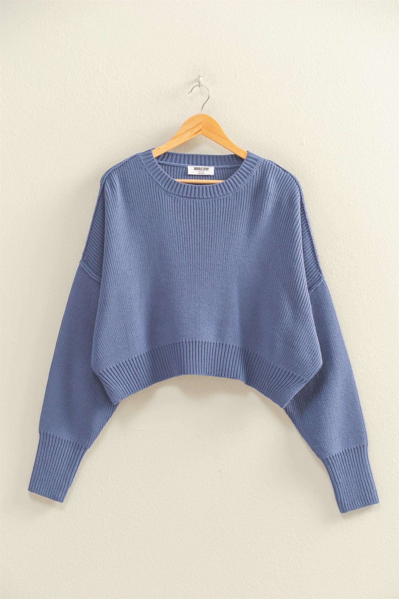 Raelynn Ribbed Knit Cropped Sweater - Be You Boutique