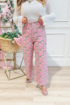 ENTRO Jenna floral printed pant from 156 Pants collection, featuring vibrant floral patterns and comfortable fit.