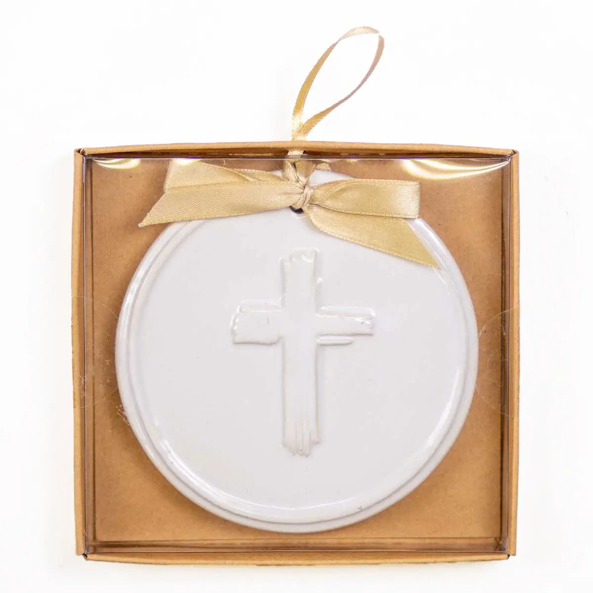 4" Cross Embossed Ornament - Be You Boutique